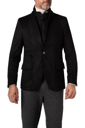 Karl Lagerfeld Sakko, Material-Mix, nachtblau