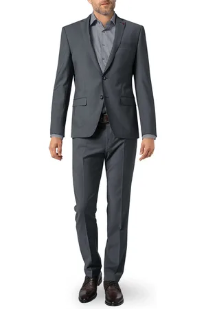 Roy Robson Anzug, Slim Fit, Schurwolle, meliert