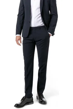 Digel Hose Noah, Extra Slim Fit, Schurwolle, dunkelblau