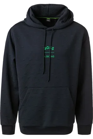 HUGO BOSS Hoodie, Mikrofaser, navy