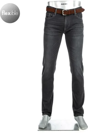 Alberto Jeans Pipe, Regular Fit, Baumwolle T400® 10oz, anthrazit