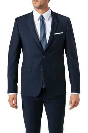 Digel Sakko, Extra Slim Fit, Mikrofaser-Stretch, tintenblau