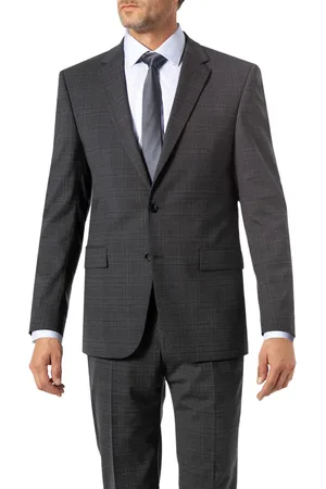 Digel Sakko, Modern Fit, Schurwoll-Stretch wasserabweisend, anthrazit
