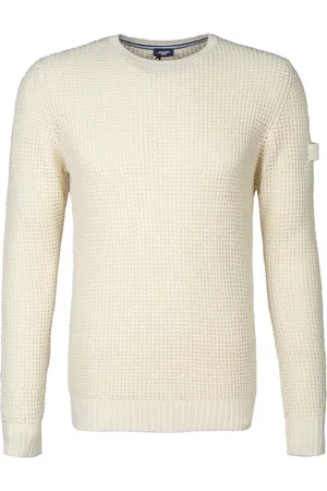JOOP! Pullover, Modern Fit, Baumwolle, creme
