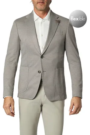 JOOP! Sakko Hoverest, Slim Fit, Jersey halbgefüttert, sand gemustert