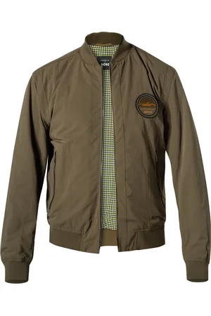 HUGO BOSS Blouson, Mikrofaser, khaki
