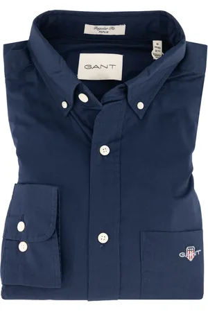 GANT Hemd, Regular Fit, Baumwolle, navy