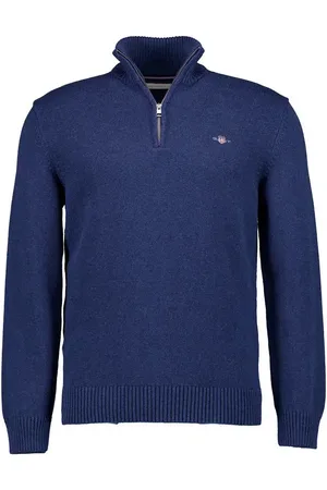 GANT Troyer, Baumwolle, jeansblau meliert