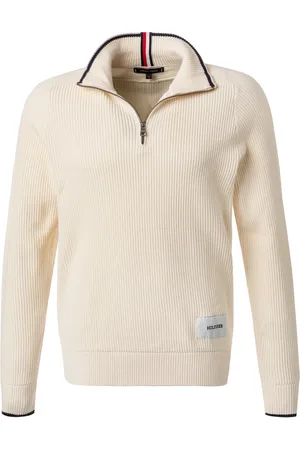 Tommy Hilfiger Troyer, Baumwolle, creme