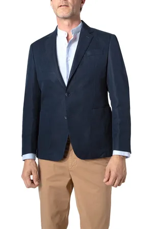 Hackett Sakko, Leinen-Baumwolle ungefüttert, navy