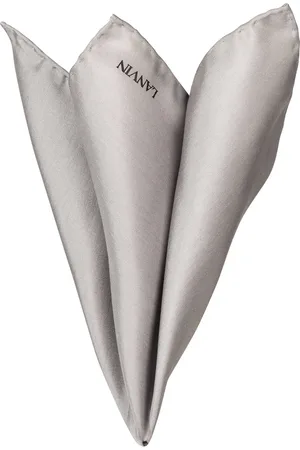 Lanvin Einstecktuch, Seide, silbergrau