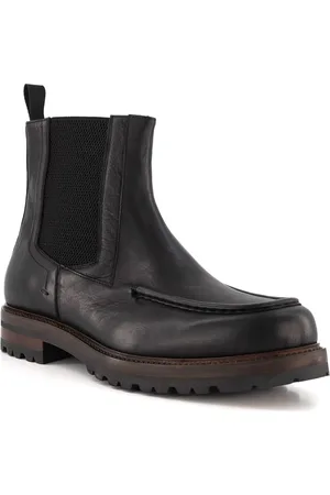 Rosso e Nero Chelsea Boots, Leder, nero