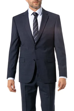 Digel Sakko, Modern Fit, Schurwoll-Stretch wasserabweisend, dunkelblau
