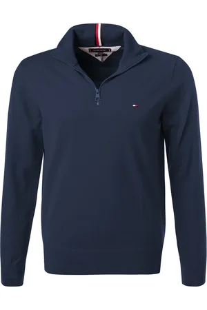Tommy Hilfiger Troyer, Bio Baumwolle, nachtblau