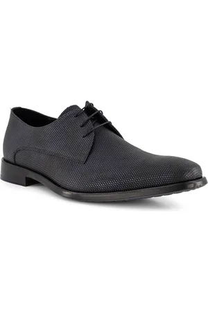Floris van Bommel Derby, Leder, dunkelblau-schwarz