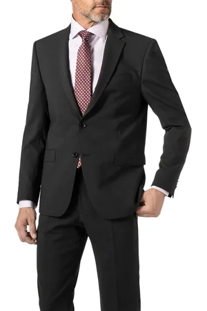 Digel Sakko, Modern Fit, Schurwoll-Stretch wasserabweisend, anthrazit meliert