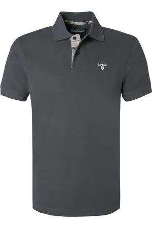 Barbour Polo-Shirt, Baumwoll-Piqué, dunkelgrau