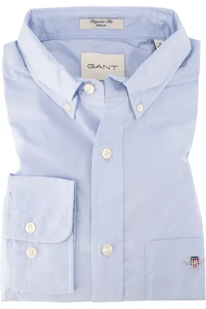 GANT Hemd, Regular Fit, Baumwolle, hellblau