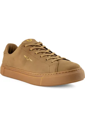 Fred Perry Sneaker, Nubukleder geölt, kupfergold