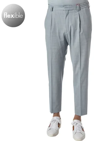 Cinque Hose Ciconti, Slim Fit, Schurwolle, hellblau kariert