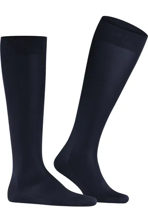 Falke Serie Tiago, Kniestrümpfe, Bio Baumwolle, navy