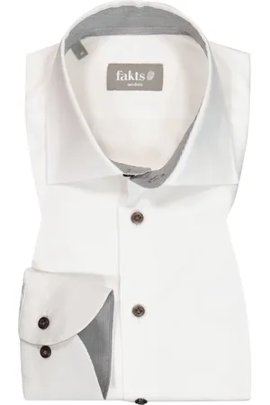 fakts Hemd, Slim Fit, Baumwolle, Extra langer Arm