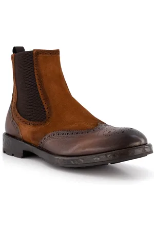 Rosso e Nero Chelsea Boots, Veloursleder, souffle