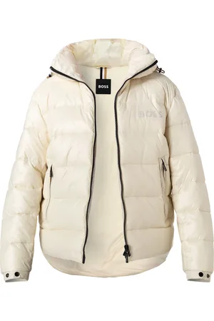HUGO BOSS Steppjacke, Mikrofaser, creme