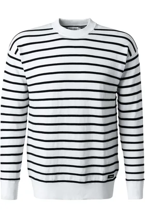 Calvin Klein Pullover, Baumwolle, -schwarz gestreift