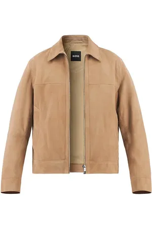 HUGO BOSS Lederjacke Malbano, Ziegenvelours