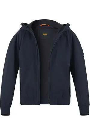 HUGO BOSS Jacke Oloco, Mikrofaser, dunkelblau