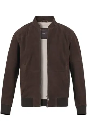 Windsor Lederblouson Borello, Ziegenvelours, dunkelbraun