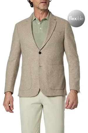 Hackett Sakko, Jersey halbgefüttert, sand meliert