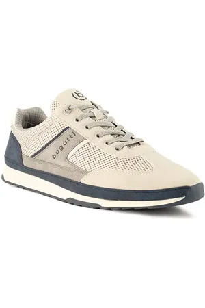Bugatti Sneaker, Material-Mix, sand-grau