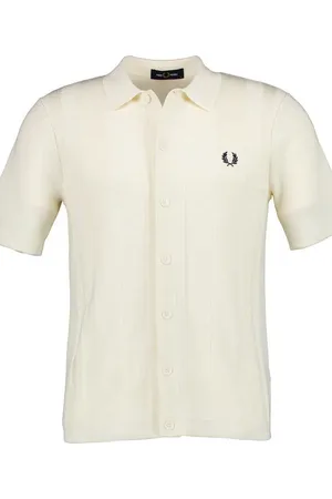 Fred Perry Kurzarmhand, Strick, ecru