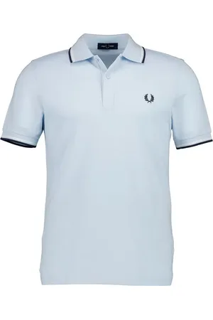 Fred Perry Polo-Shirt, Baumwoll-Piqué, hellblau