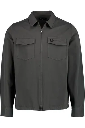 Fred Perry Overshirt, Baumwolle, dunkelgrün