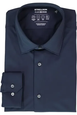Strellson Hemd Sit, Mikrofaser atmungsaktiv, navy