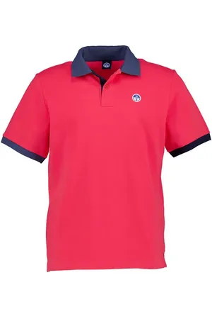 North Sails Polo-Shirt, Baumwoll-Piqué, koralle