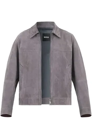 HUGO BOSS Lederjacke Malbano, Ziegenvelours