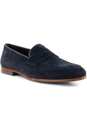 Rosso e Nero Loafer, Veloursleder, navy