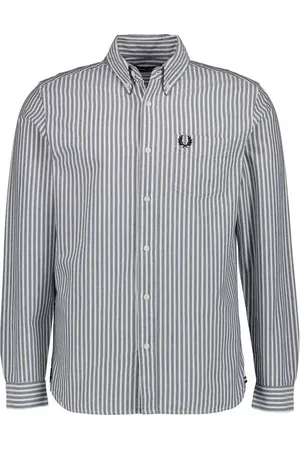 Fred Perry Hemd, Oxford, weiß- gestreift