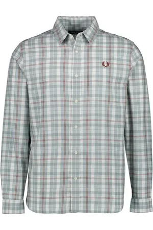 Fred Perry Hemd, Baumwolle, pistazie-ecru kariert