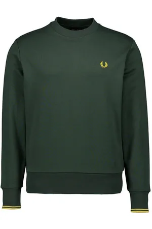 Fred Perry Sweatshirt, Baumwolle, dunkelgrün