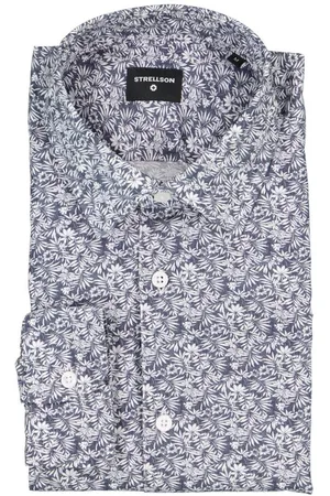 Strellson Hemd Stan, Baumwolle, navy-weiß floral