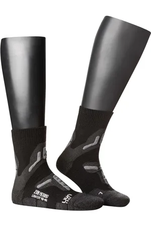 UYN Trekkingsocken, Merinowolle, grau-schwarz