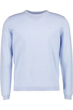 Fynch-Hatton Pullover, Baumwolle, hellblau meliert