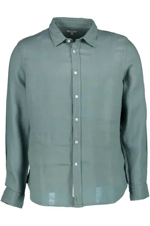 Woolrich Hemd, Reines Leinen, chinois green