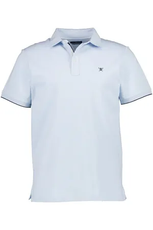 Hackett Polo-Shirt, Classic Fit, Baumwoll-Piqué, hellblau