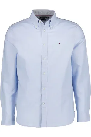 Tommy Hilfiger Hemd, Bio Baumwolle-Leinen, hellblau